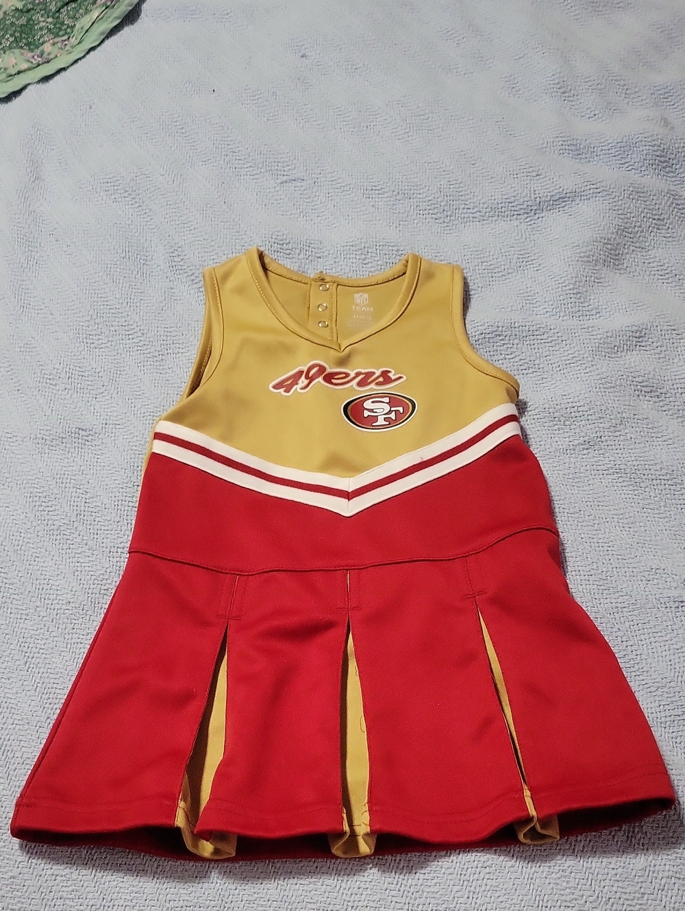 NFL Girls Gold and Red 49ers Cheer Tank Dress